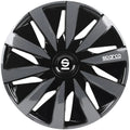 wieldoppen Lazio 16 inch ABS zwart grijs set van 4