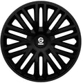 wieldoppen Bergamo 16 inch ABS zwart 4 stuks