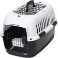 Ebi adventurer 50 basic edition - transportbox hond en kat tot 10 kg - 2 metalen deuren drinkbakje - 49x32x32cm - charcoal m