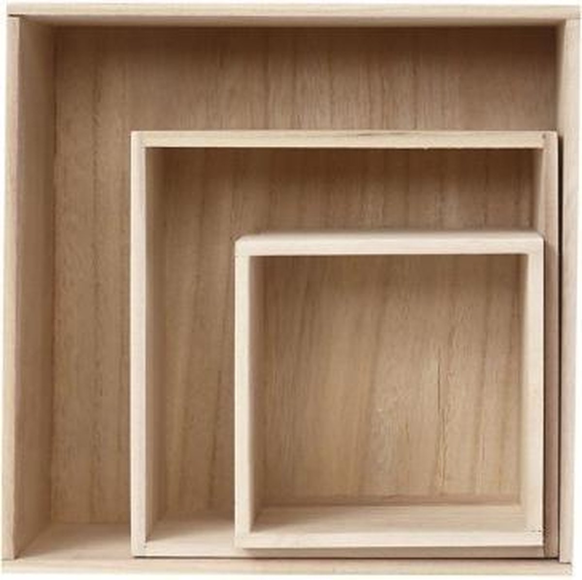 Creotime showdozen, h: 15x15+21,5x21,5+28x28 cm, diepte 12,5 cm, 3 stuk