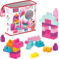 Mega bloks big buildng bag 60pc pink