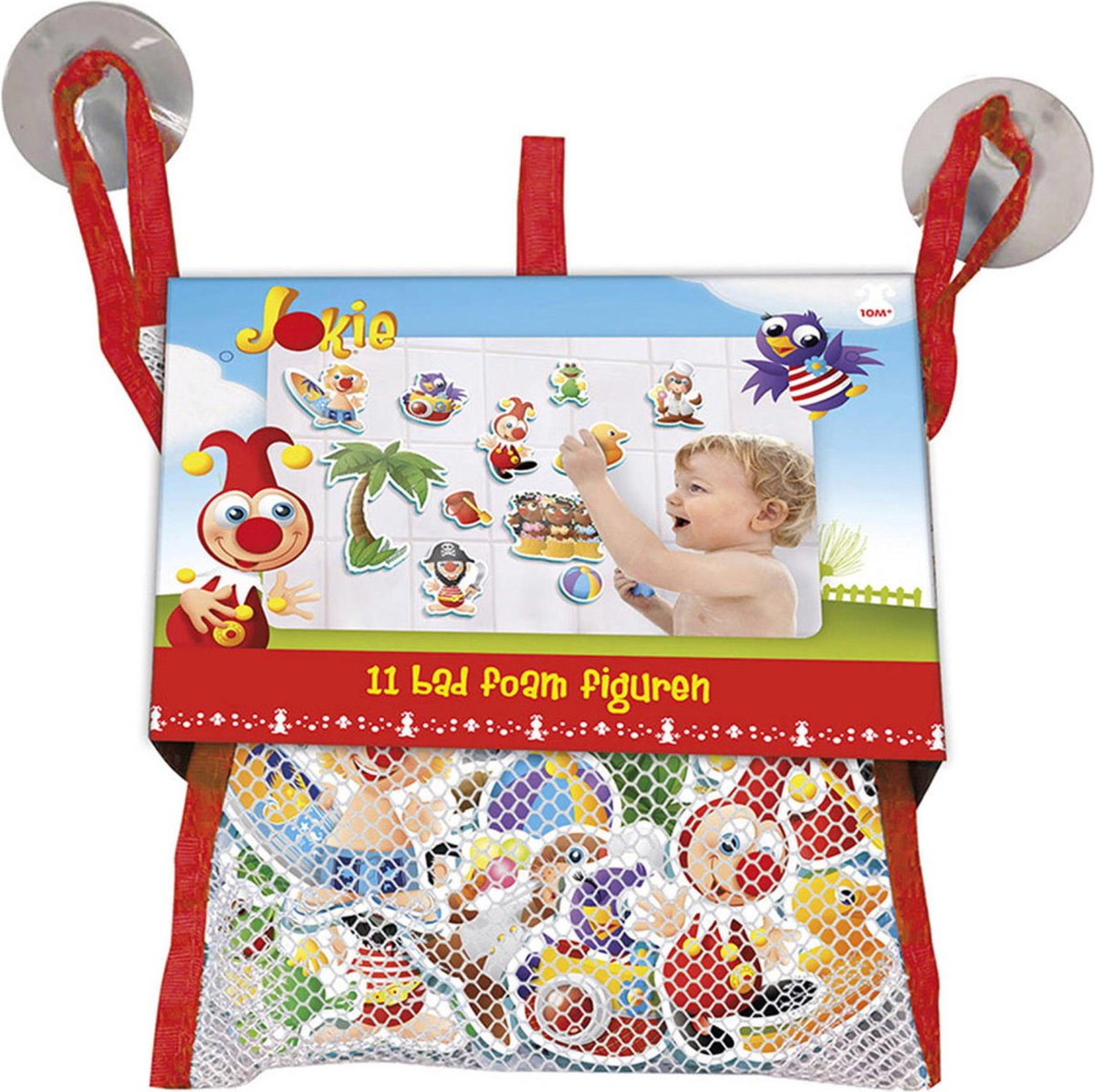 Bambolino Toys Badefiguren Jokie im Aufbewahrungsnetz, 10 Stück.