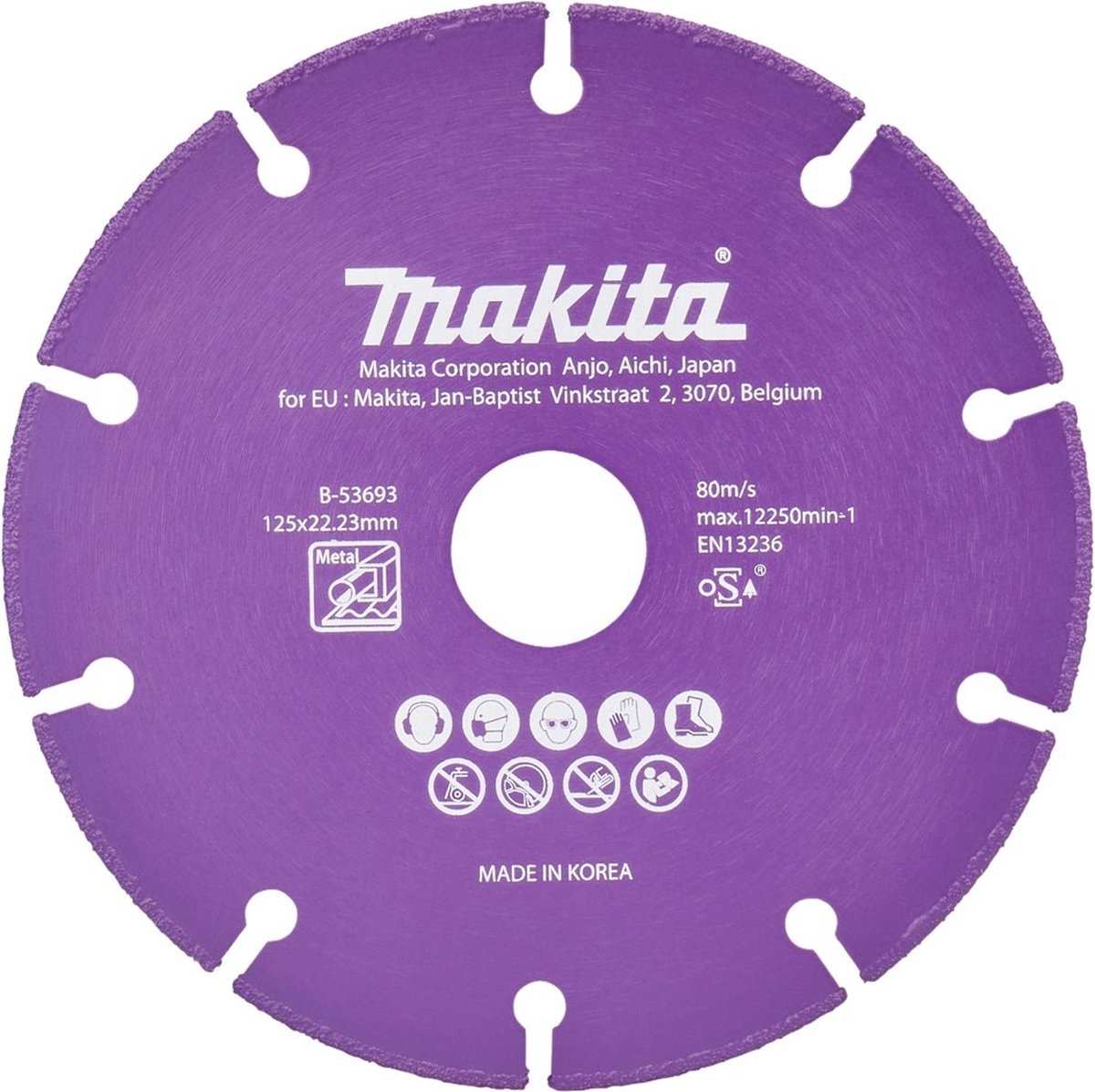 Makita toebehoren - diamantschijf voor metaal 125x22,2 mm b-53693
