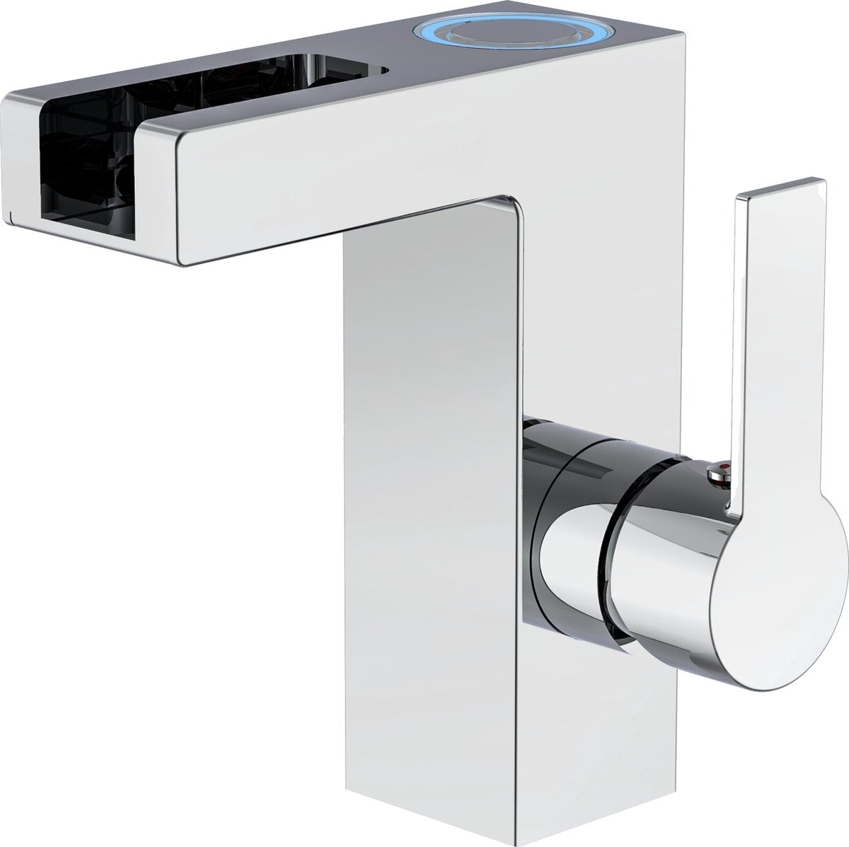 SCHÜTTE LED-Waschtischarmatur mit Wasserfallauslauf, Orinoco Chrom