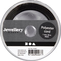 Creativ company cc polyester koord 1 mm zwart 50 m