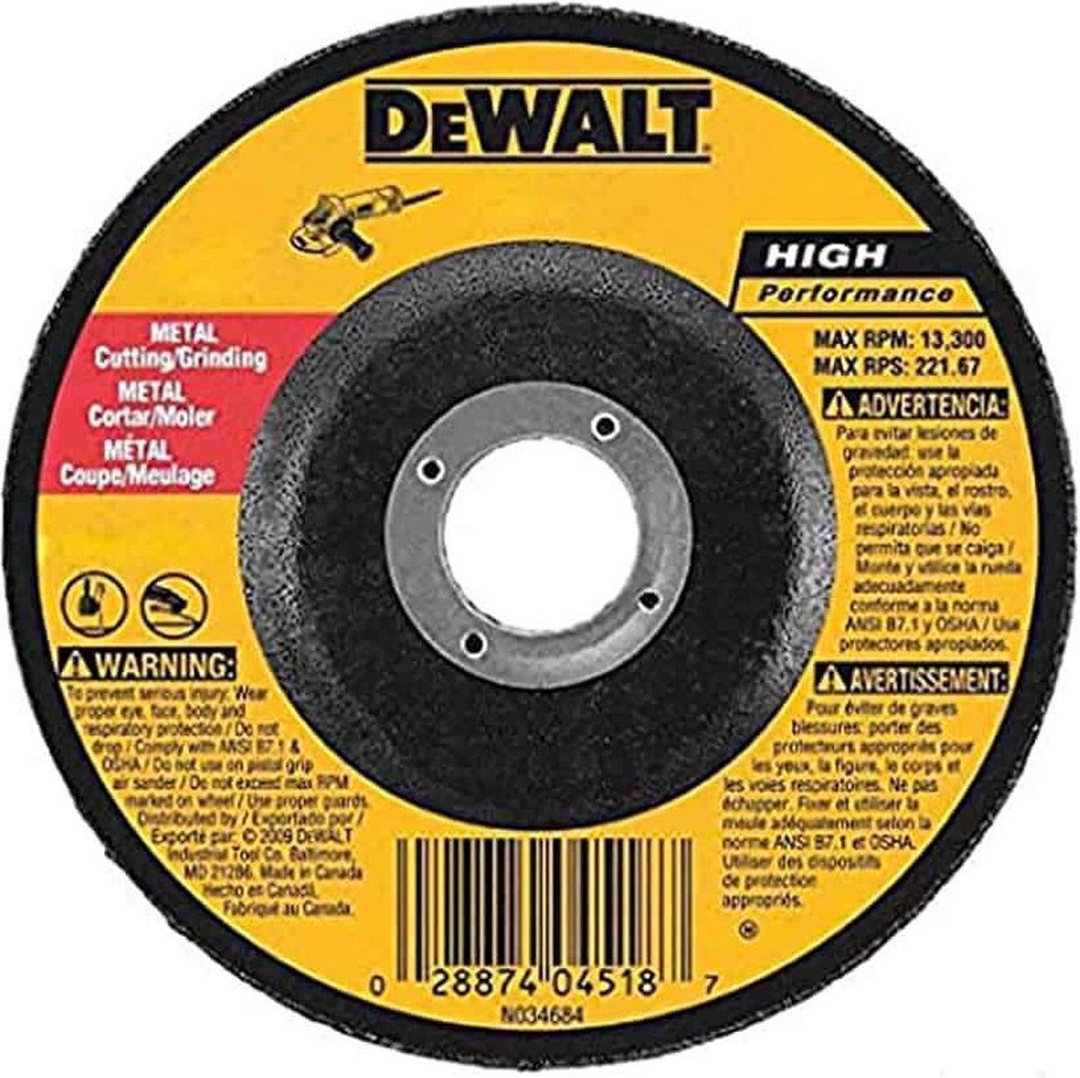 Dewalt accessoires extreme 2x afbraamschijf voor metaal | 125 x 6.0 x 22,2 mm - dx7941-ae