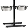 Beeztees standaard - hondenvoer- en drinkbak - zwart - 20 cm