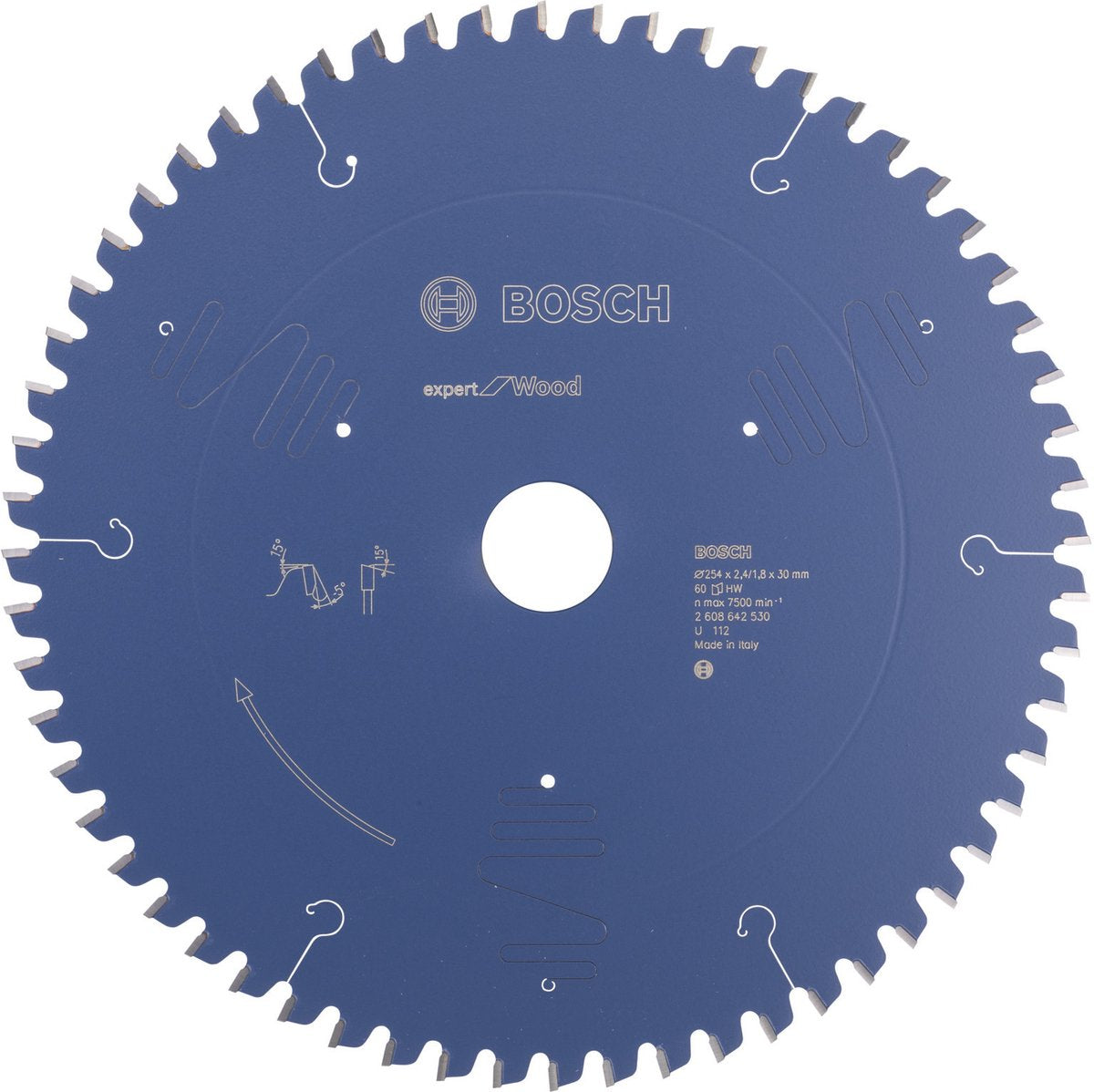 Bosch accessoires cirkelzaagblad expert for wood 254x30x2.4 1.8x60 t - 2608642530