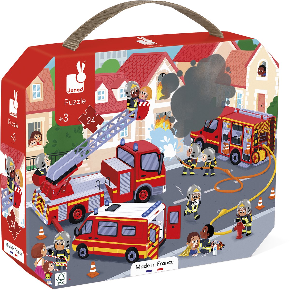 Janod - puzzel - de brandweer