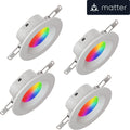 Nanoleaf smart downlight eu - slimme verlichting - wifi - 16 miljoen kleuren - 76mm - 4-pack - wit