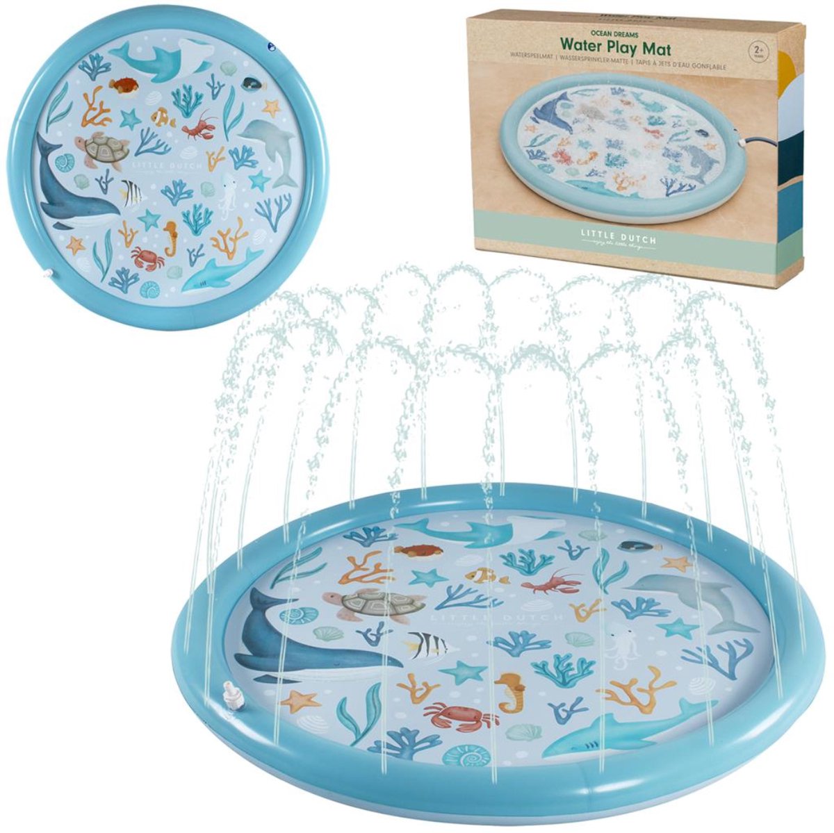 Little dutch ocean dreams sprinklermat 150 cm blauw