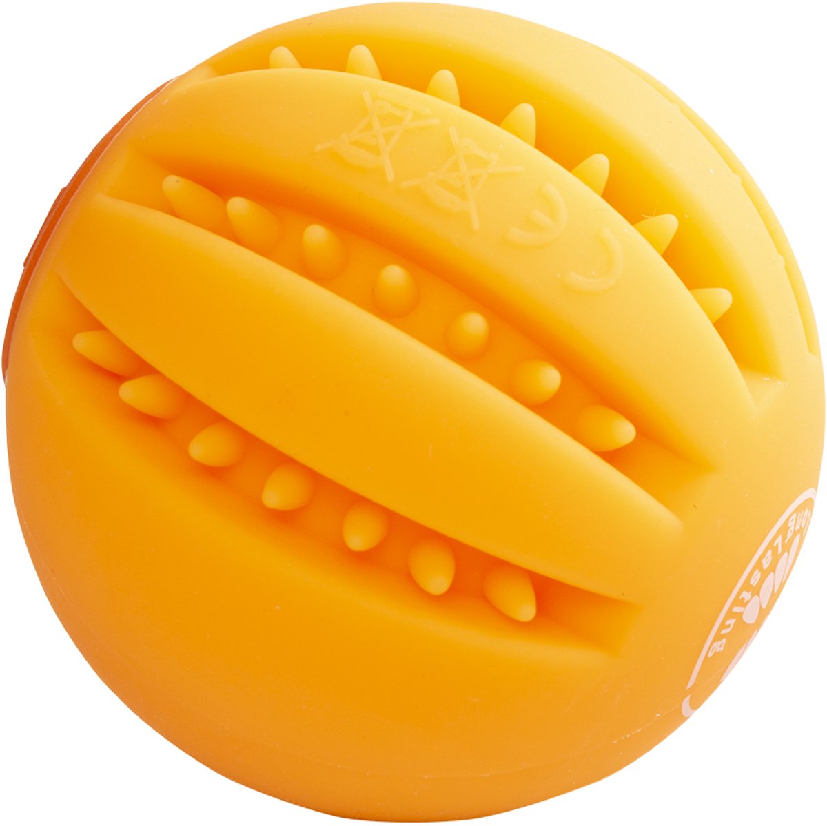 Duvo plus led flash ball - lichtgevende hondenbal - usb oplaadbaar tot 7 uur licht - siliconen - 6,4cm - oranje one size