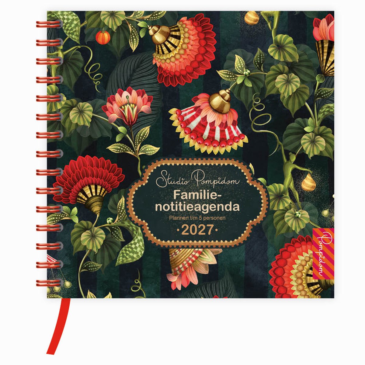 Comello studio pompidom familienotitie-agenda t m 5 pers. (harde kaft) circus 2027