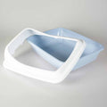 Duvo + kattentoilet birba met rand azzurro m - 46x35x20cm