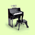 Hape elektrische kinderpiano met lichtgevende toetsen en kruk, zwart - 25 toetsen, 3 jaar+