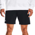 Under armour ua rival fleece shorts-blk heren sportbroek - zwart - wit s