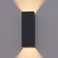 Calex led wandlamp milan - rechthoek - led up down - verstelbare stralingshoek - 8w - tuinverlichting - modern design - warm wit licht - voor binnen en buiten - zwart