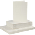 Creativ company kaarten en enveloppen - off-white - 50 sets - 10,5 x 15cm