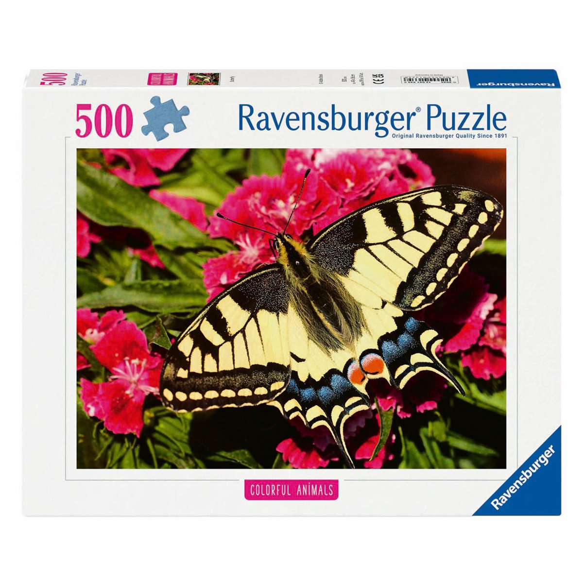 Ravensburger Legpuzzel Bunte Tiere Vlinder, 500st.