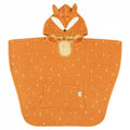 Trixie poncho - mr. fox - 100% biologisch katoen - badcape kind met capuchon - met leuke details