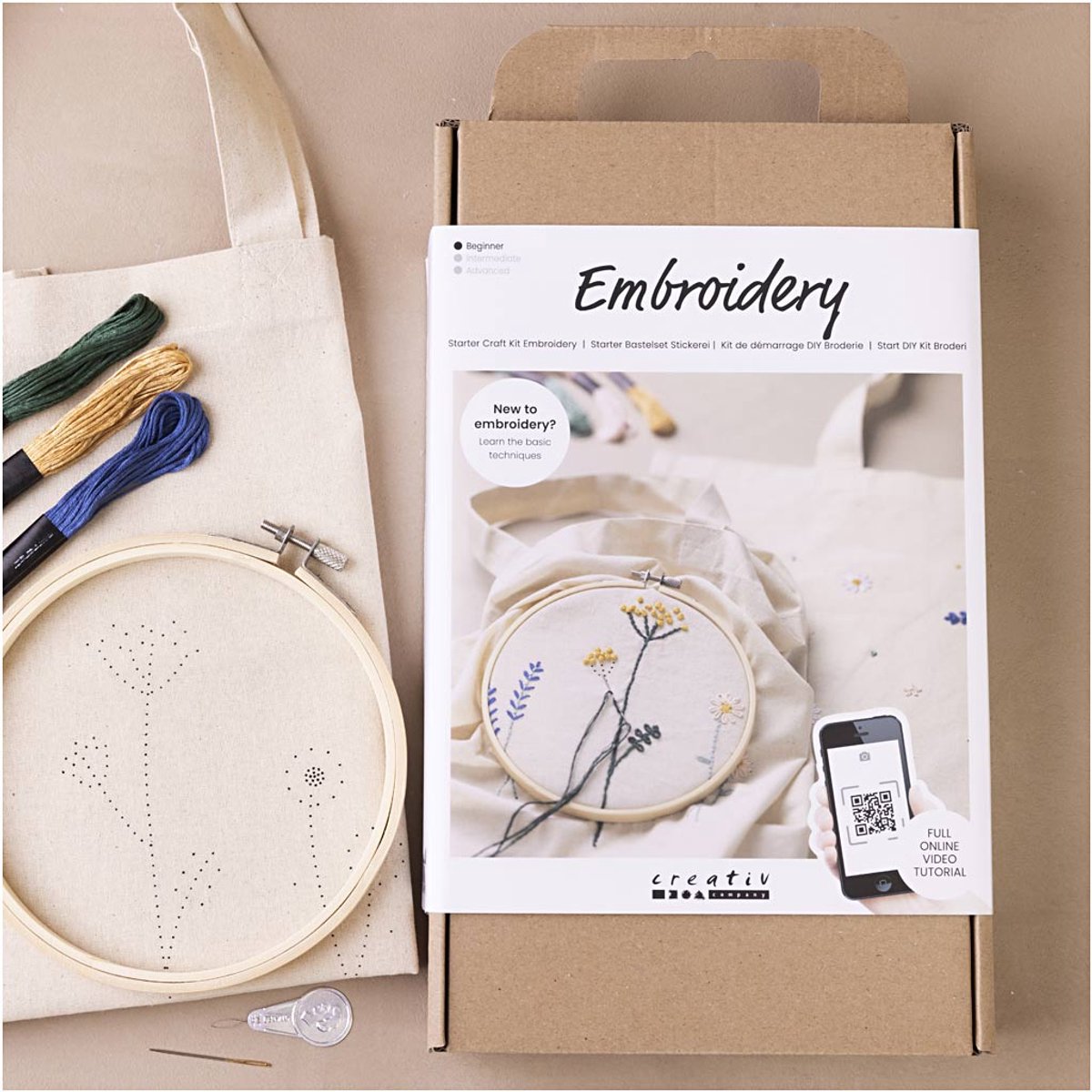 Creativ company cc startersset leren borduren
