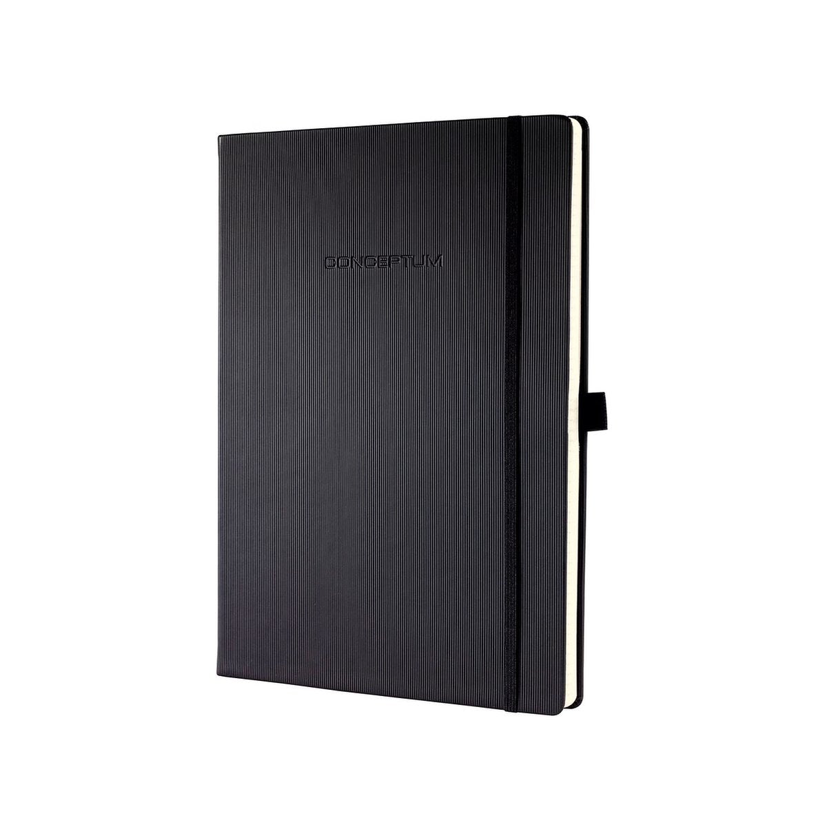 Sigel notitieboek conceptum pure a4 zwart hardcover 194 pagina's 80 grams ruit