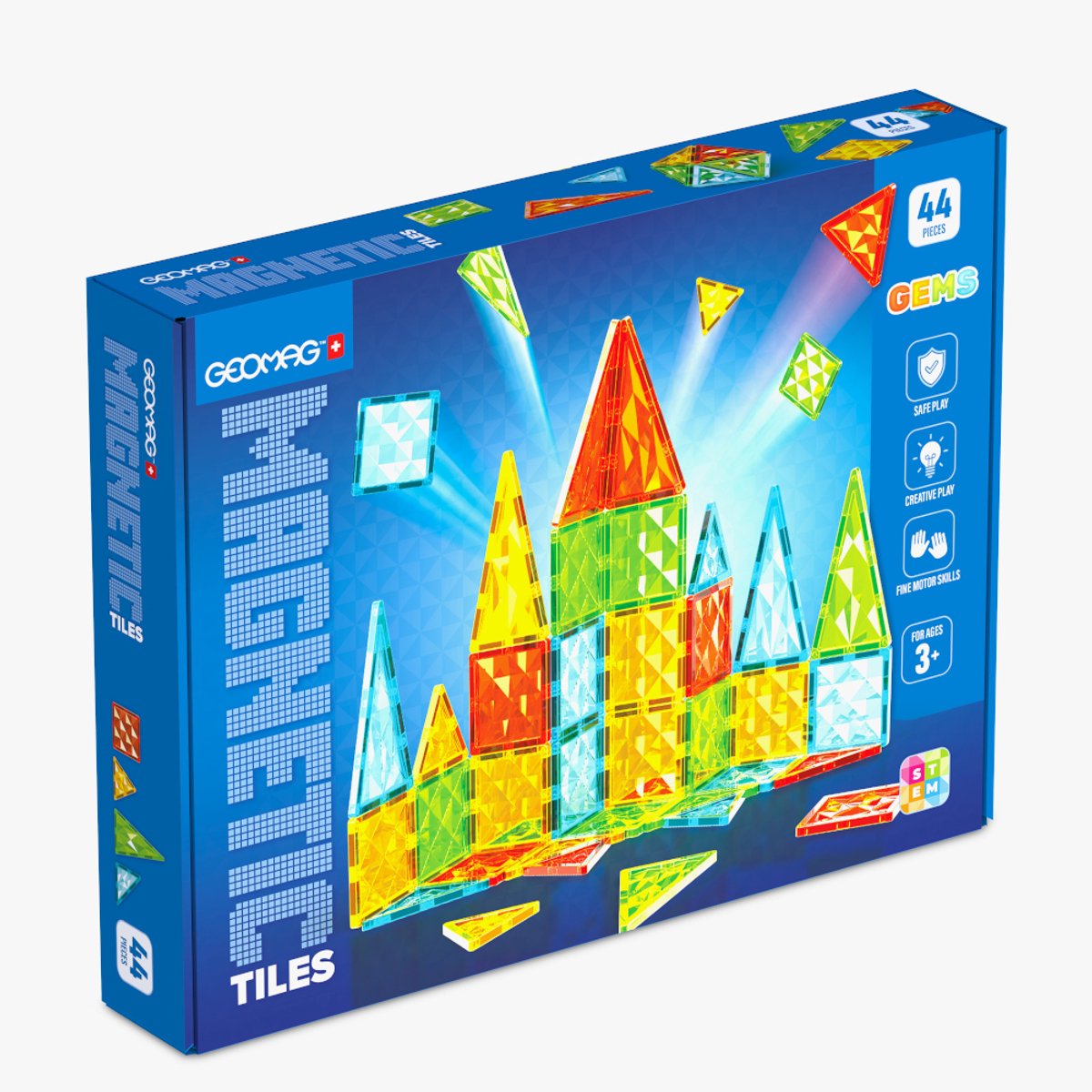 Geomag magnetische tegels edelstenen set - 44dlg.