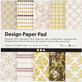 Creativ Company Design-Papierblock, Blattgröße 15,2 x 15,2 cm, 120 g, grün, rosa, 50 Blatt, 1 Schachtel