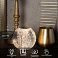 Lucide cintra - oplaadbare tafellamp - accu batterij - ø 9 cm - led 3 stepdim - 1x1,5w 2700k - transparant