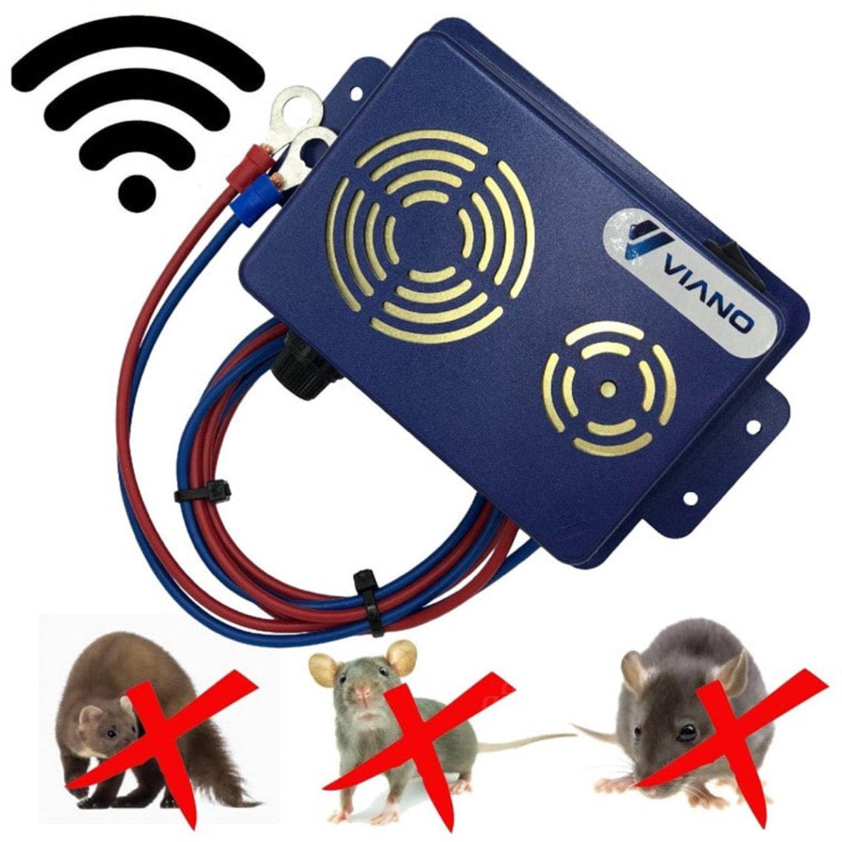 Merkloos sans marque auto knaagdier repellenti duo-led