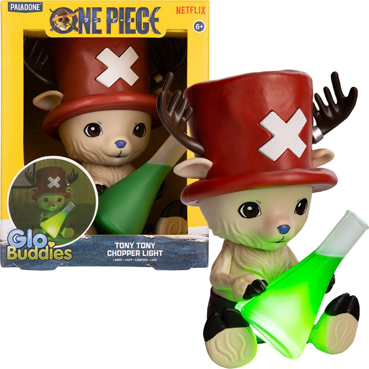 Paladone chopper globuddies lamp – 16 cm karakter tafellamp – werkt op batterijen –