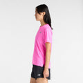 New balance sport essential t-shirt dames sportshirt - pink s
