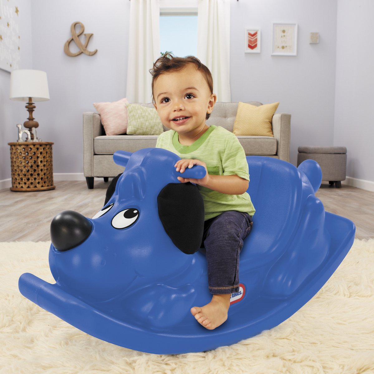 Little tikes - rocking puppy - schommelwip - wipwap voor binnen en buiten - blauw