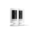 Ring stick up cam batterij - beveiligingscamera - draadloos - binnen en buiten - wit - 2 stuks