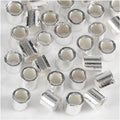 Creotime knijpkralen, d: 2 mm, sterling zilver, ss, 50 stuks