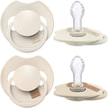 Difrax lovi fopspeen dynamisch - prime - 6 tot 18 maanden - lichtbeige creme - 2 stuks