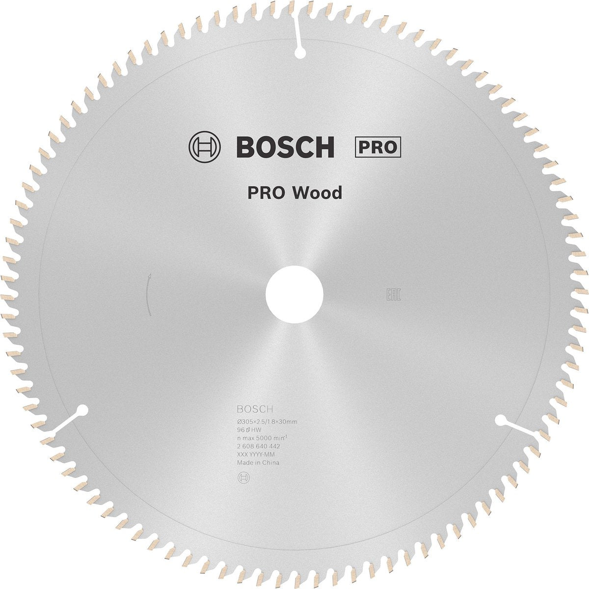 Bosch cirkelzaagblad optiline wood 305 x 30 x 2,5 mm - 96 tanden