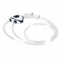 Duvo plus seecur!ty lichtgevend hondentuig flash light - led usb oplaadbaar - transparant tpu - l 65-90cm - meerkleurig