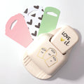 Vaessen creative pons - 3 in 1 label pons - 3,8 - 5 - 6,8 cm - hangtags - ivoor