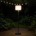 Calex zonne-energie vloerlamp latina - oplaadbaar - solar - 150cm - staande lamp voor buiten - draadloos - dimbaar - warm wit licht rgb - waterdicht - decoratie voor tuin - sfeerverlichting - zwart
