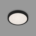 Briloner runa - sterrenhemel plafonniére - plafondlamp met metaal - 4000 k - 18w - zwart - ø28cm