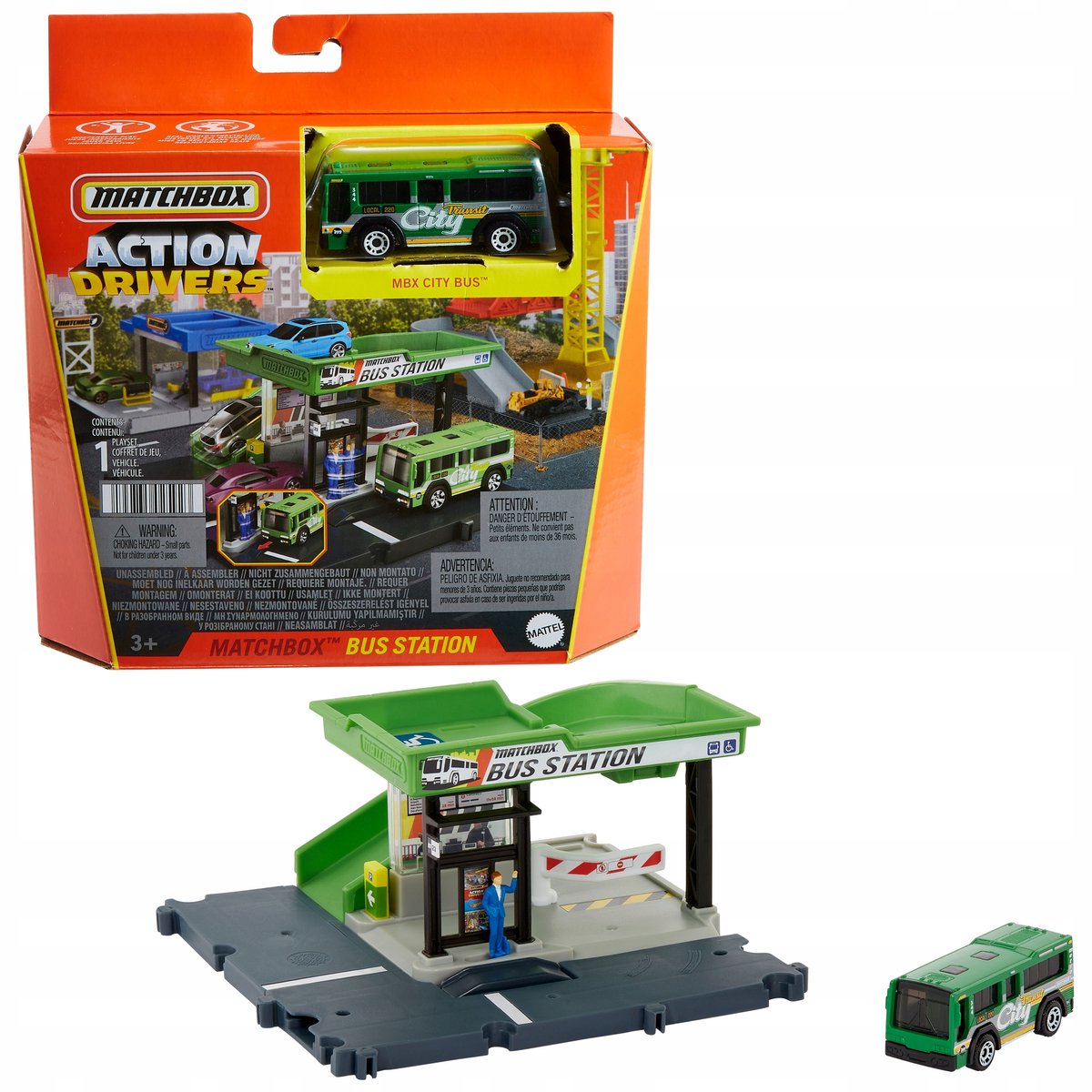 Matchbox busstation speelset hdl08 - 1:64