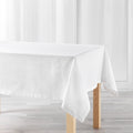 Merkloos sans marque wit tafelkleed van katoen met formaat 140 x 240 cm - basic eettafel tafelkleden
