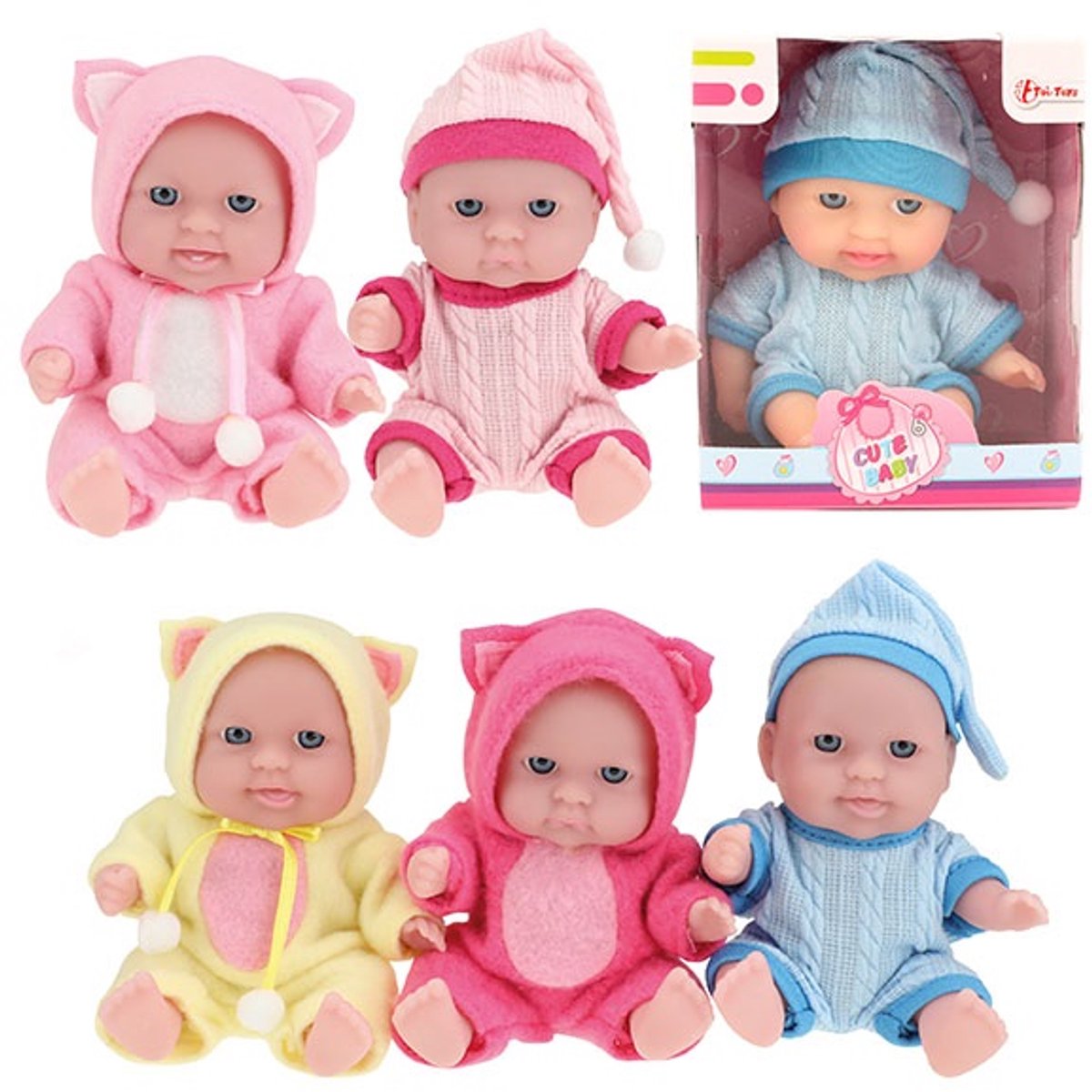 Beau Baby Babypuppe mit Schlafmütze