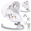 Momi kenani - elektrische babyschommel - bluetooth - afstandsbediening - 5 schommelsnelheden - lichtgrijs