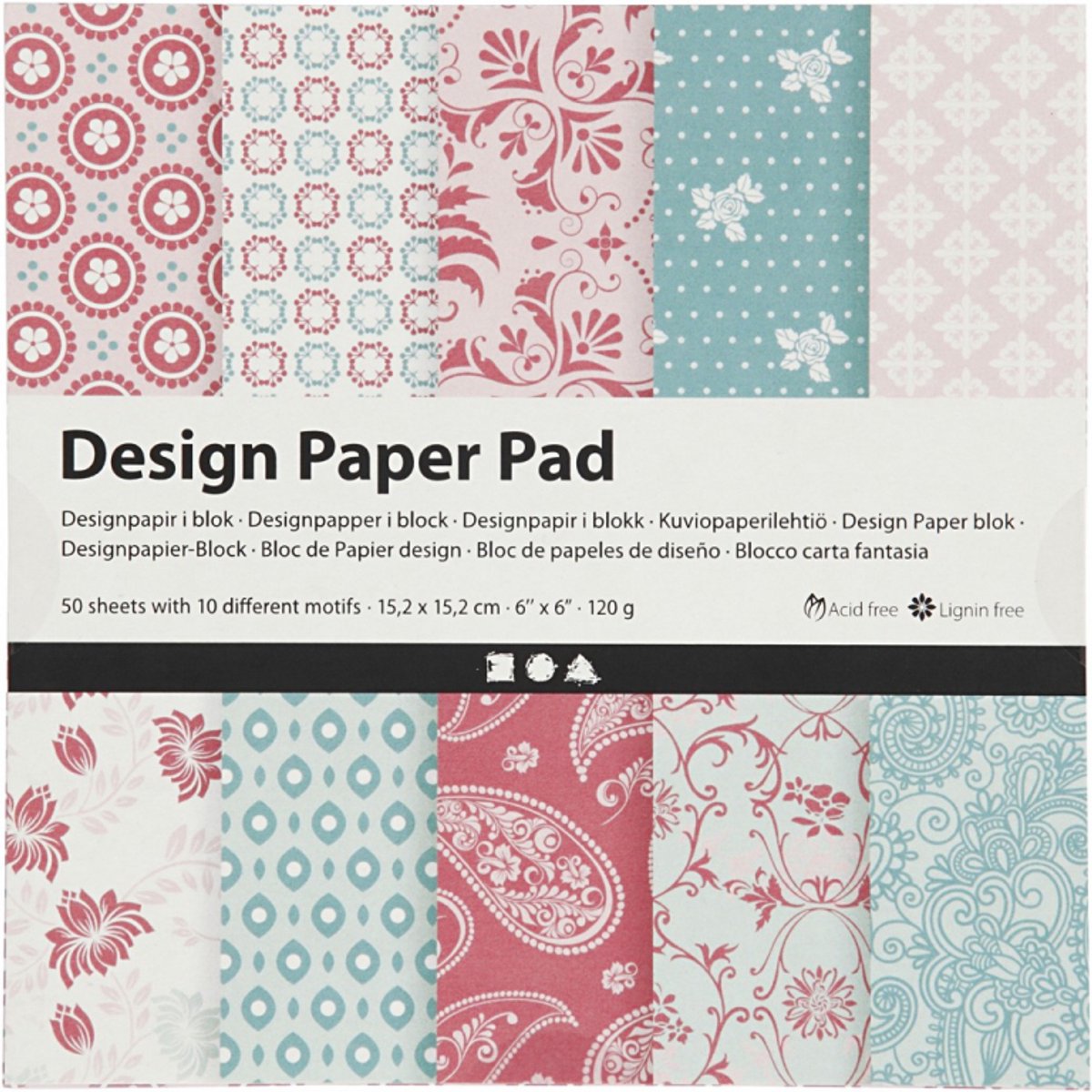 Creativ Company Design Papierblock Pink, 50 Blätter