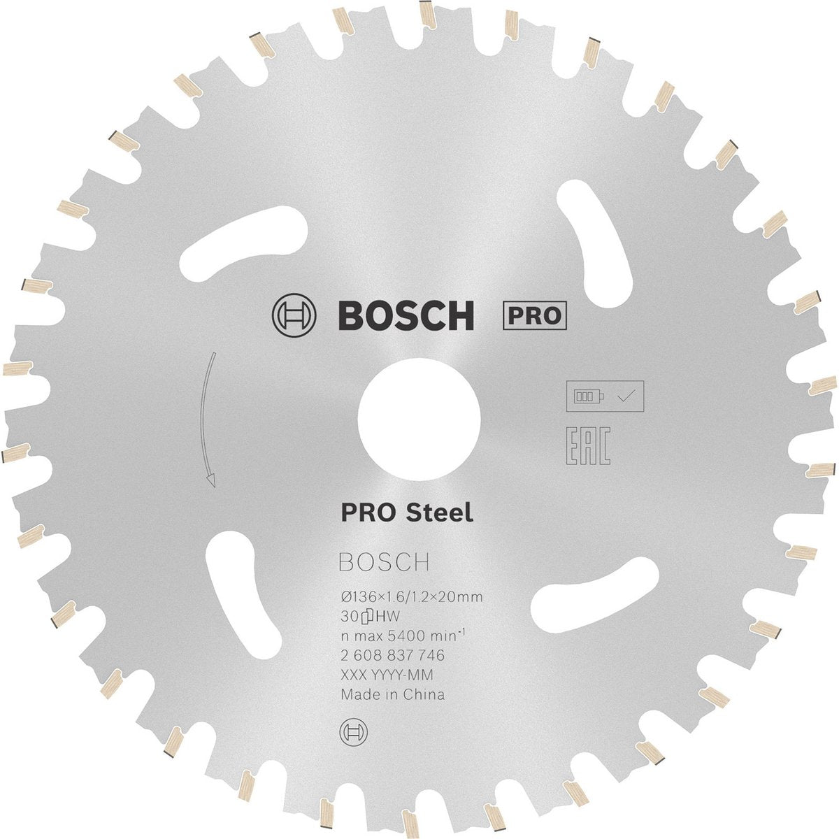 Bosch pro steel accuzaagblad voor cirkelzagen 136 x 1,6 x 20 mm -...