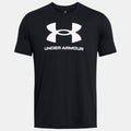 Under armour ua sportstyle logo update ss-blk heren sportshirt - zwart - wit m