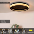 Lucide estreja - plafonnière (plafondlamp) - ø 40 cm - led 3 stepdim - cct - 2500k 3000k - zwart