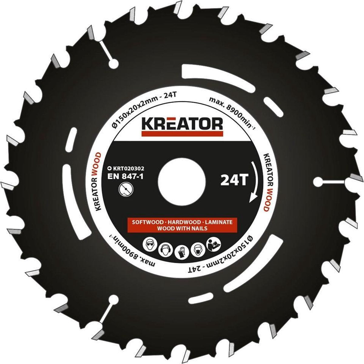 Kreator invalzaagblad 150mm24t
